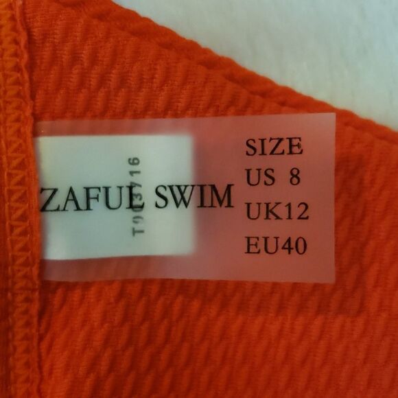 Women's Low Waist Padded Scoop Bikini Set Tangerine - Picture 6 of 13